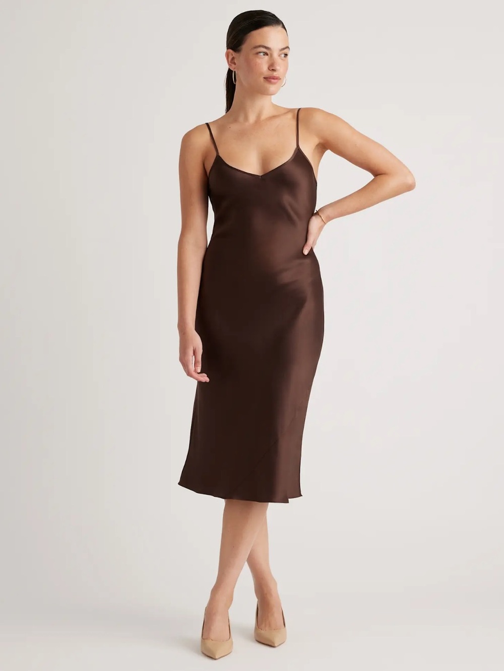 Quince 100% Washable Silk Slip Dress